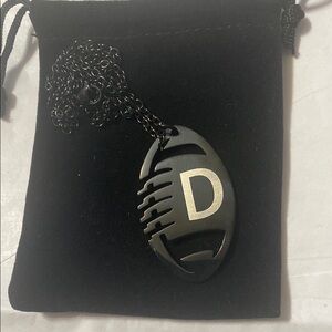 Black and Silver Pendant Necklace